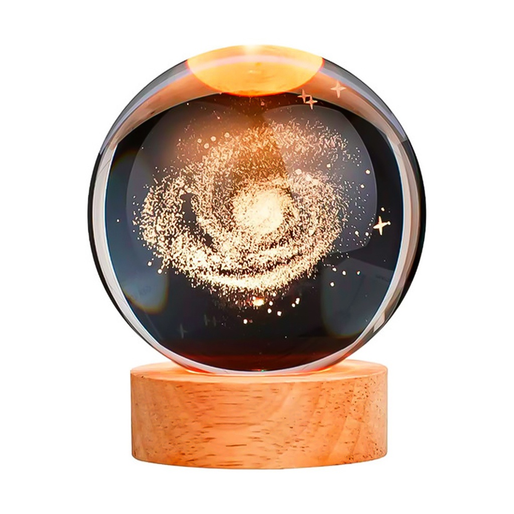 [LMY25-3-42] BOLA DE CRISTAL 3D CON LUCES 8CM