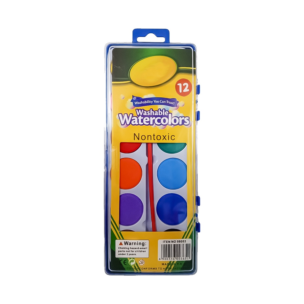 [LMJ25-9-21341-4] ACUARELAS CRYL 12 COLORES - SET DE PINTURA