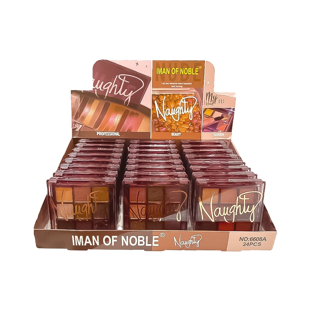 [LM25-12-HMAQ0021-52] PALETA DE SOMBRAS DE OJOS 9 COLORES ESTUCHE ACRÍLICO NAUGHTY