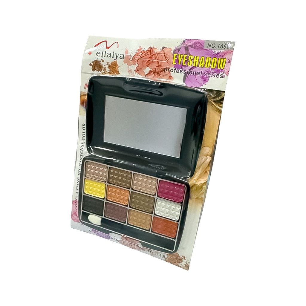 [LM25-12-HMAQ0002-28] PALETA DE SOMBRAS DE OJOS DE 12 TONOS CON BROCHA Y ESPEJO