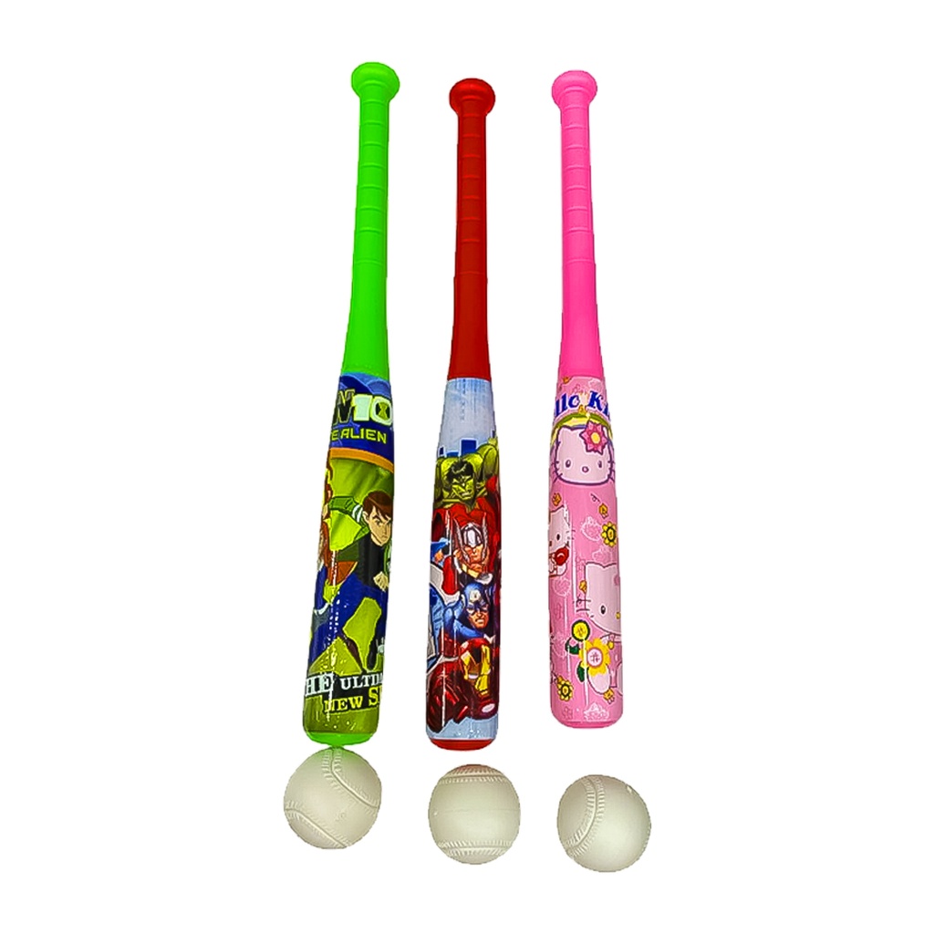 [LM25-12-HJUG2200-60] BATE DE BÉISBOL INFANTIL DE 53 CM CON PELOTA - DIVERSIÓN ASEGURADA
