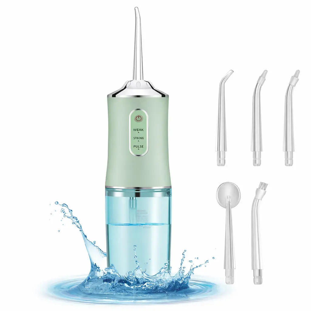 [EBN-80-297] IRRIGADOR BUCAL PORTÁTIL CON ACCESORIOS - CUIDADO DENTAL COMPLETO