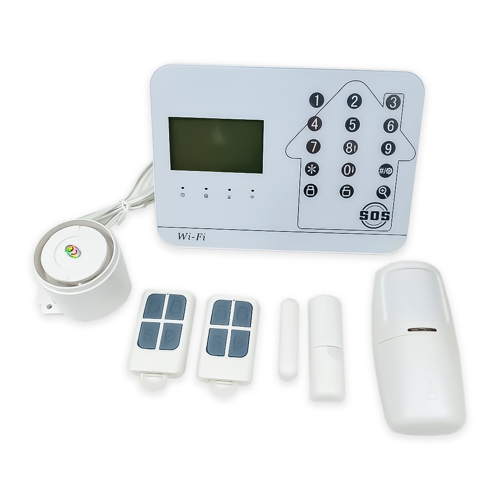 [LM24-2-1041] ALARMA DE CASA SMART HOME 1 SENSOR 1 MAGNETICO 1 CENTRAL 1 SIRENA