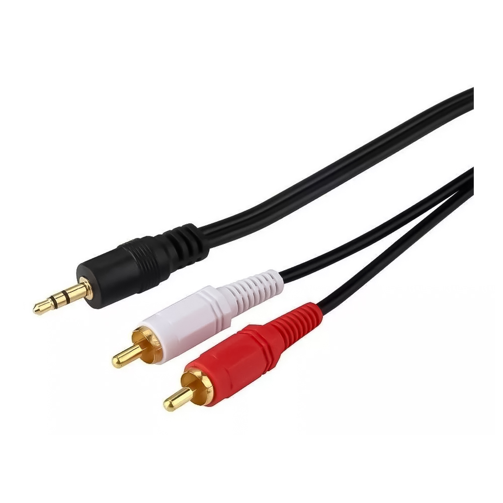 [LM24-4-56] CABLE AUXILIAR 1,5M 2 A 1 - CONECTORES RCA Y JACK